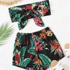 🌸S84 - Tropical Short Set - NWOT💖🏝